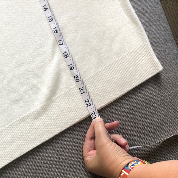 Off White Sag Harbor Crewneck Sweater with Ribbed Cuffs - Picture 7 of 9